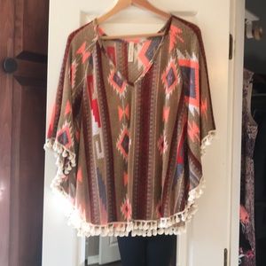 Tassel poncho